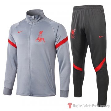 Tuta Da Track Giacca Liverpool 2020-21 Grigio