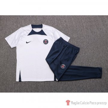 Tuta Da Track Paris Saint-germain Manica Corta 2022-2023 Bianco