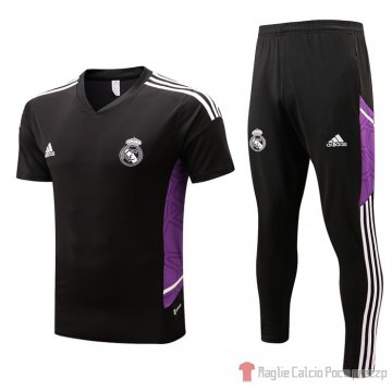 Tuta Da Track Real Madrid Manica Corta 22-23 Nero E Purpura Tuta Da Track Real Madrid Manica Corta 22-23 Nero E Purpura